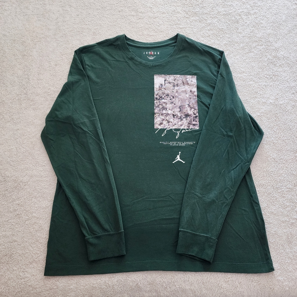 Nike Air Jordan L/S T-Shirt, Men's Size XL, EUC - Noble Green - Picture 11 of 12